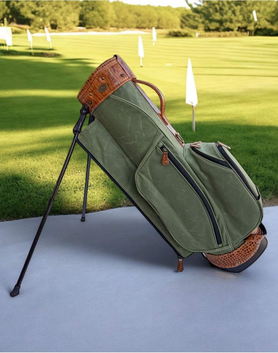 NEW VINTAGE GOLFカートバッグ グリーン　完売カラー 即完売のカートバッグ、ハンドル色違いモデルが登場！ | GO/LOOK